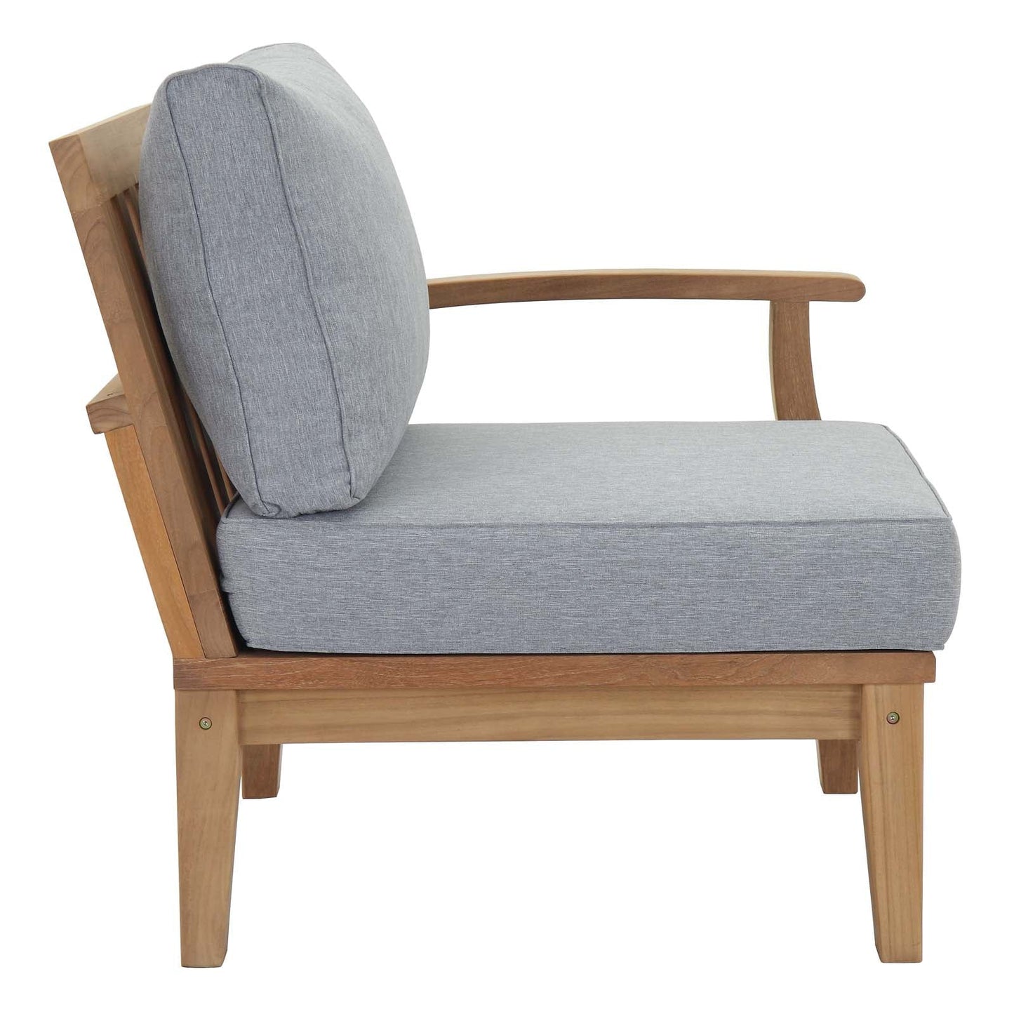 Seabrook Outdoor Patio Teak 5-Piece Lounge Set - Gray