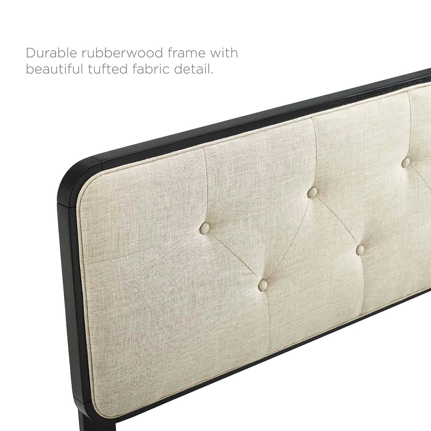 Collins Tufted Fabric and Wood King Headboard by Modway