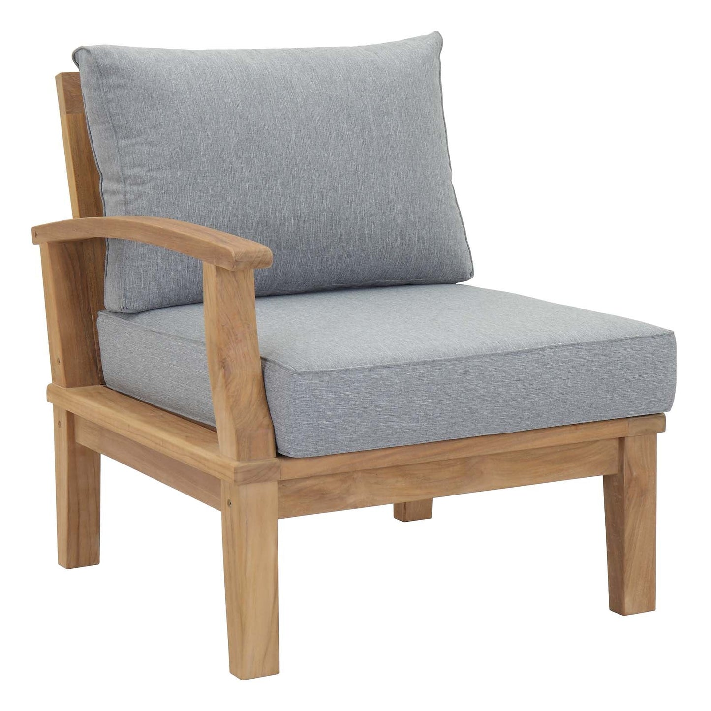 Seabrook Outdoor Patio Teak 5-Piece Lounge Set - Gray