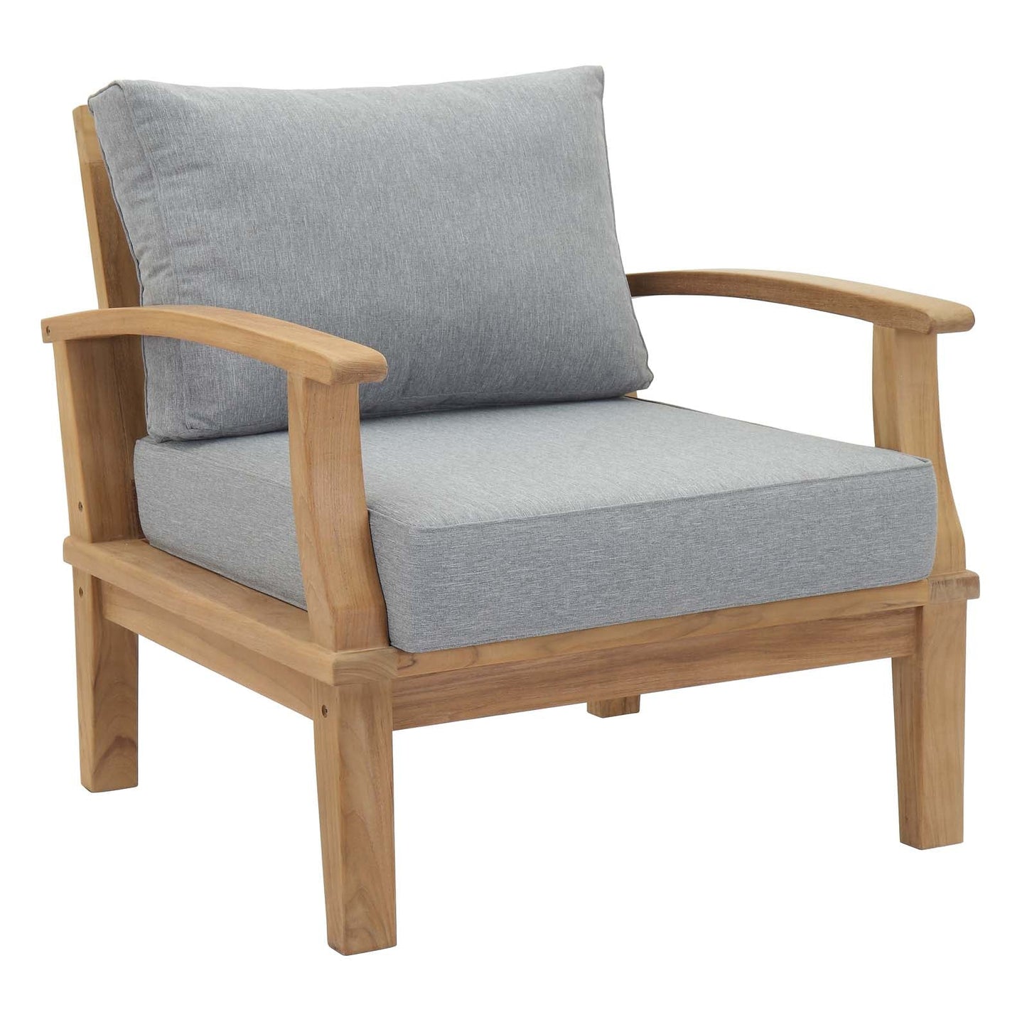 Seabrook Outdoor Patio Teak 3-Piece Conversation Set - Gray