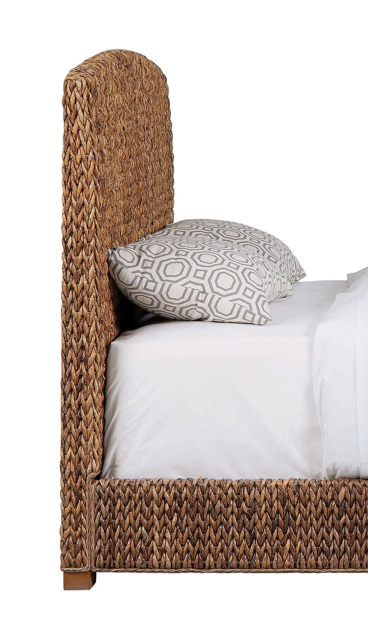 The Harbor House Woven Banana Leaf Queen Bed — Amber