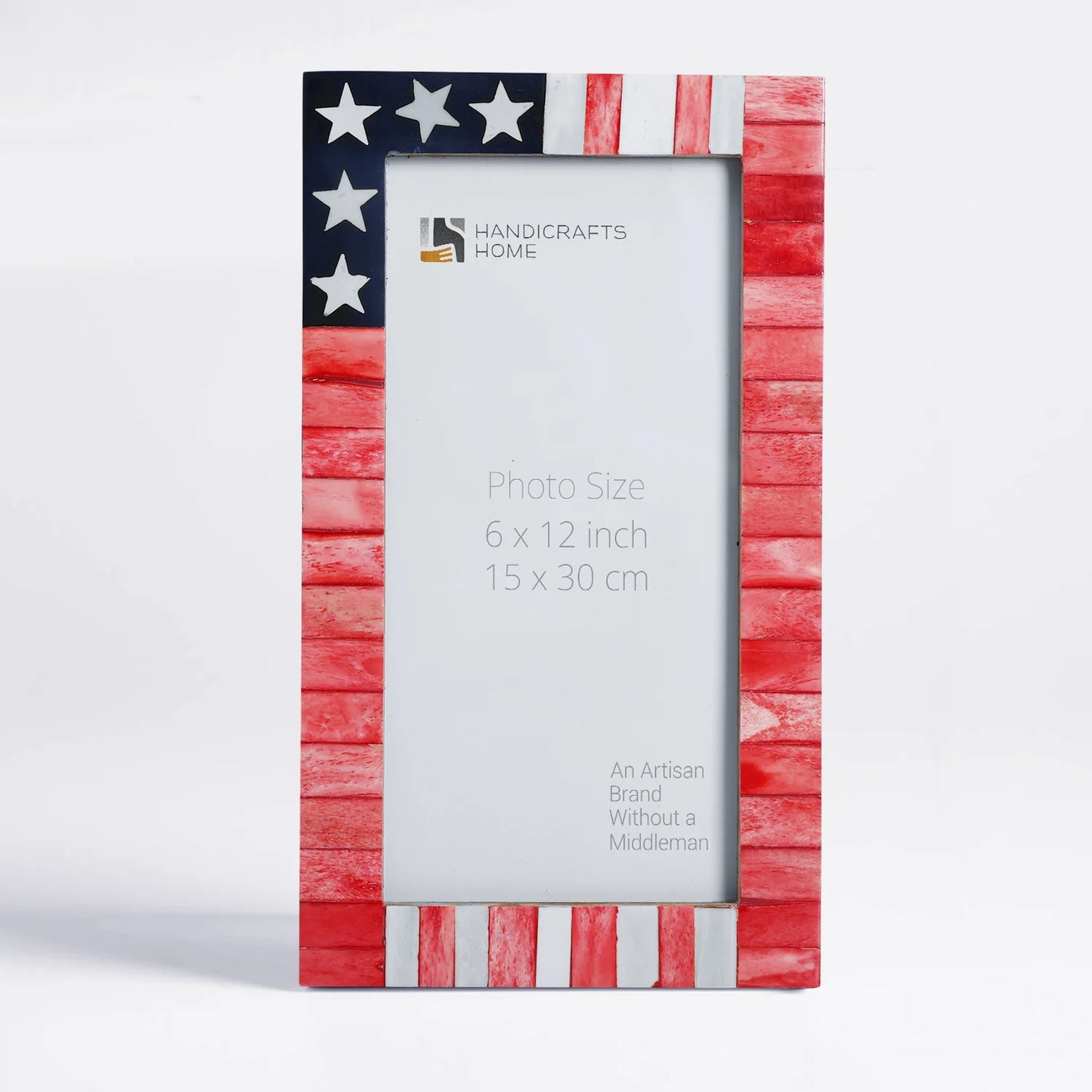 Poster Frame American Flag Collection Bone, Resin Inlay, Multi Color, 24 Sizes