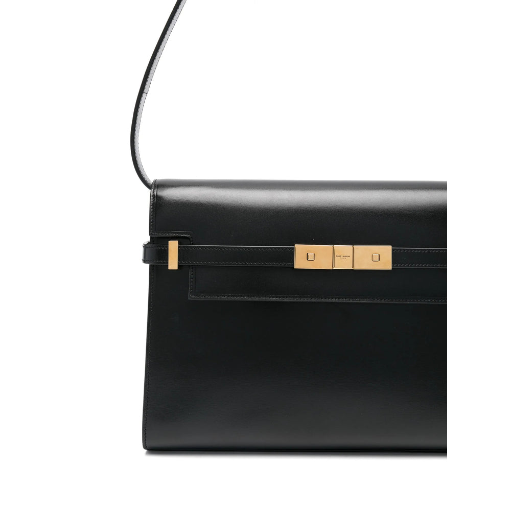 Saint Laurent Leather Shoulder Bag – Black