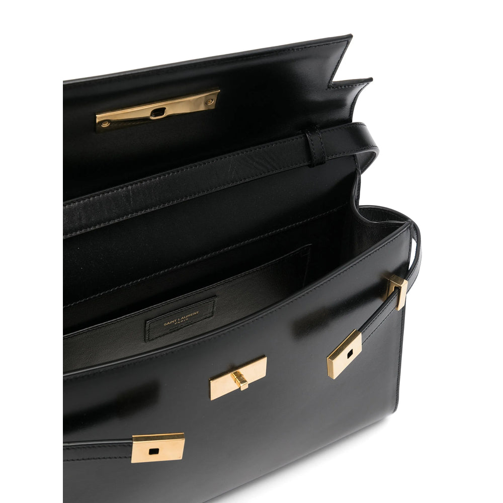 Saint Laurent Leather Shoulder Bag – Black