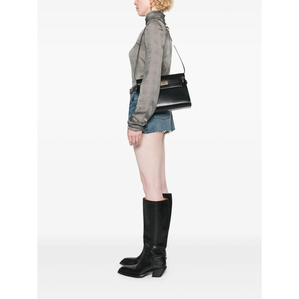 Saint Laurent Leather Shoulder Bag – Black