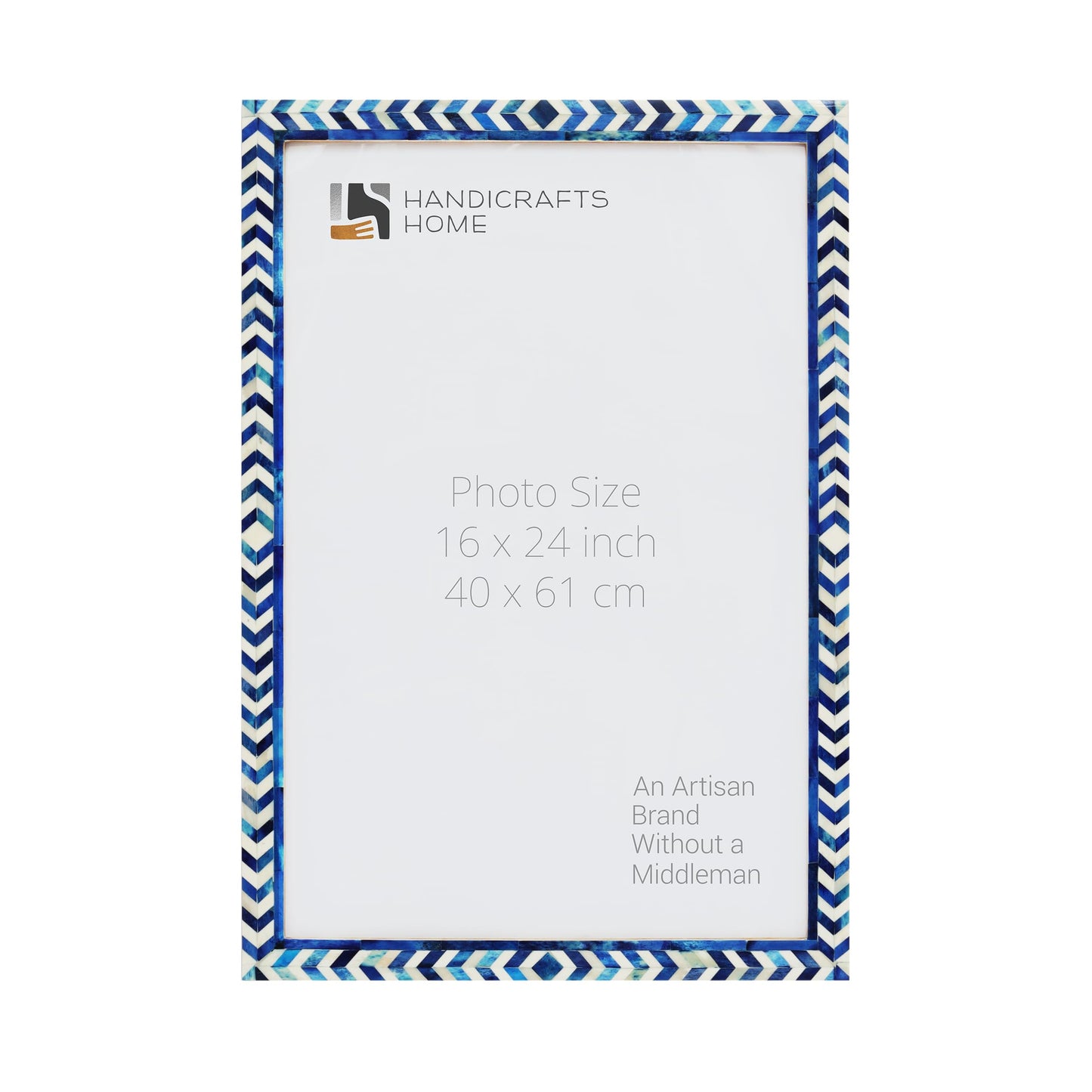 Poster Frames Taj Pattern Bone, Resin Inlay, Blue, 5 Sizes