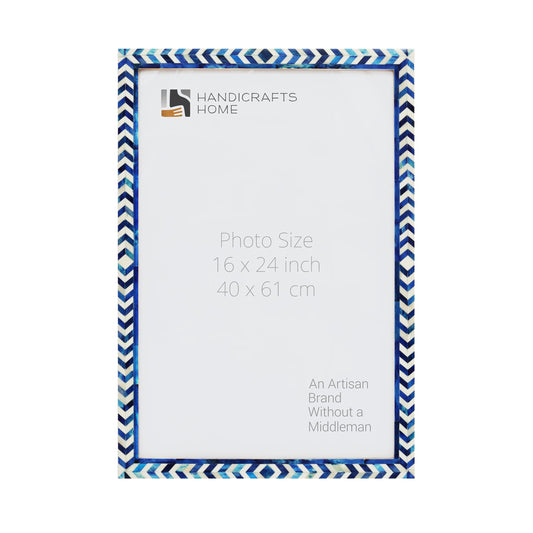 Poster Frames Taj Pattern Bone, Resin Inlay, Blue, 5 Sizes