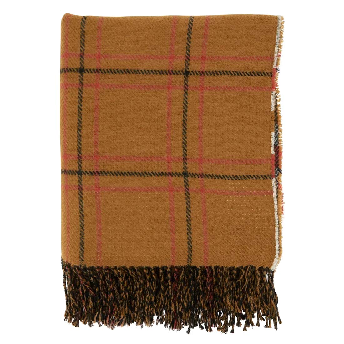 Bracken Hunt Reversible Plaid Throw | Rust