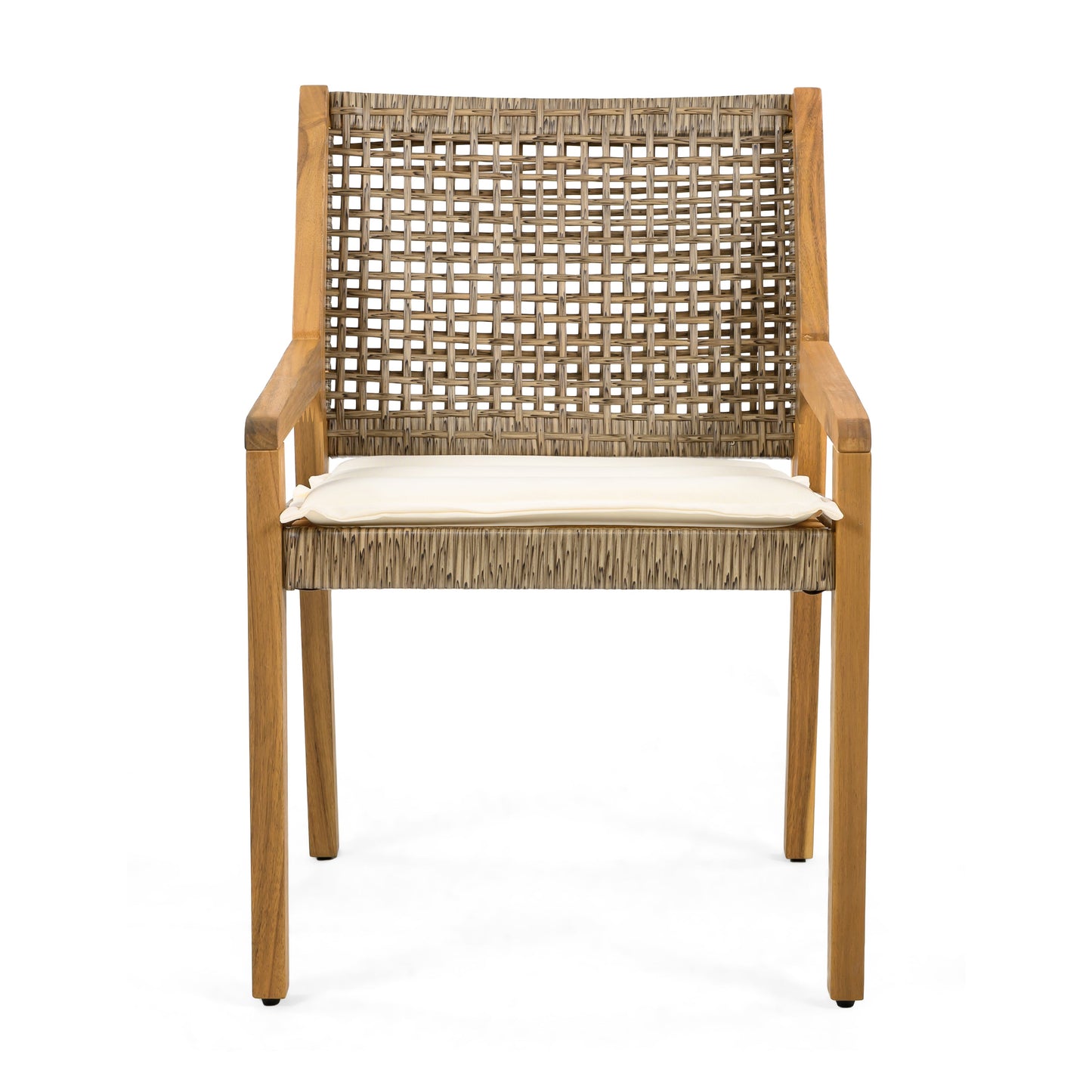 The Seabrook Acacia & Woven Outdoor Dining Chair