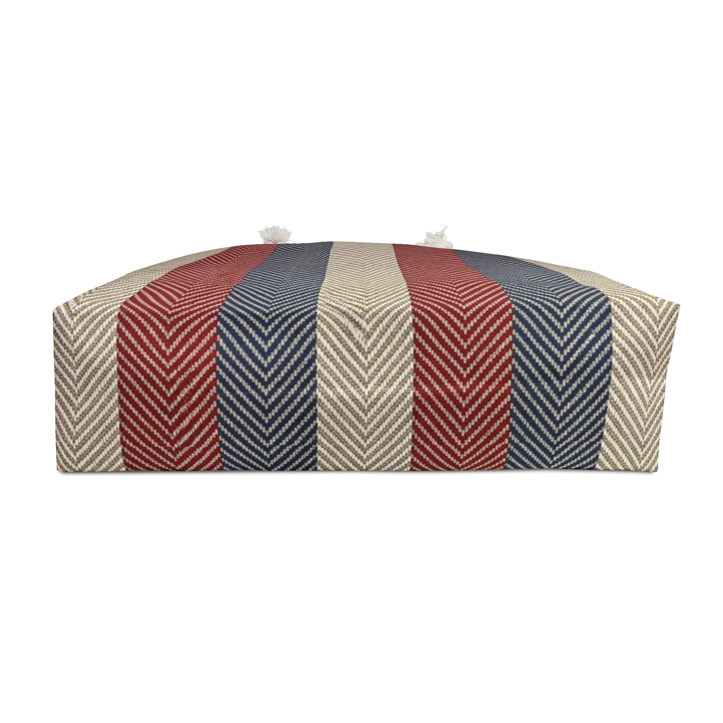 Americana Cabana Stripe Weekender Tote — A spacious coastal carryall inspired by beach weekends, boat days, and classic Americana summer style.