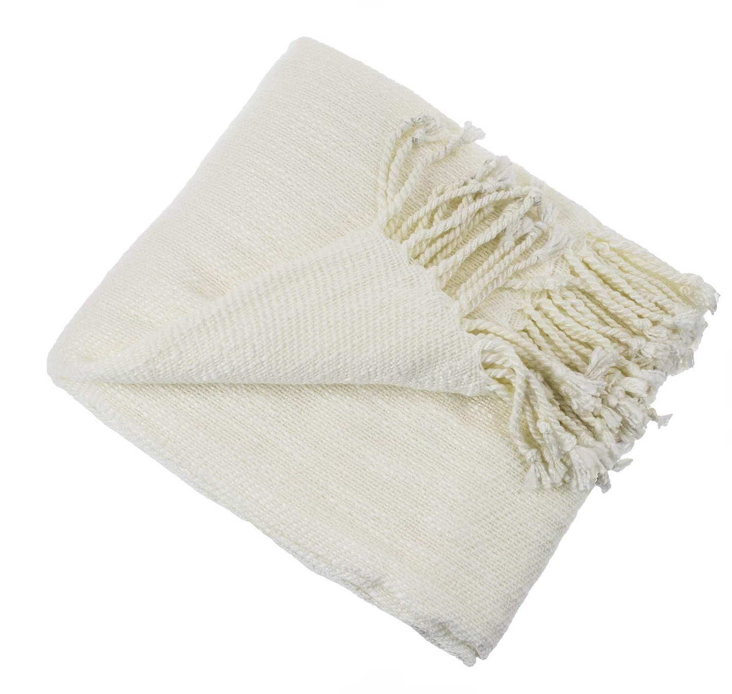 The Seabrook Chambray Woven Fringe Throw Blanket