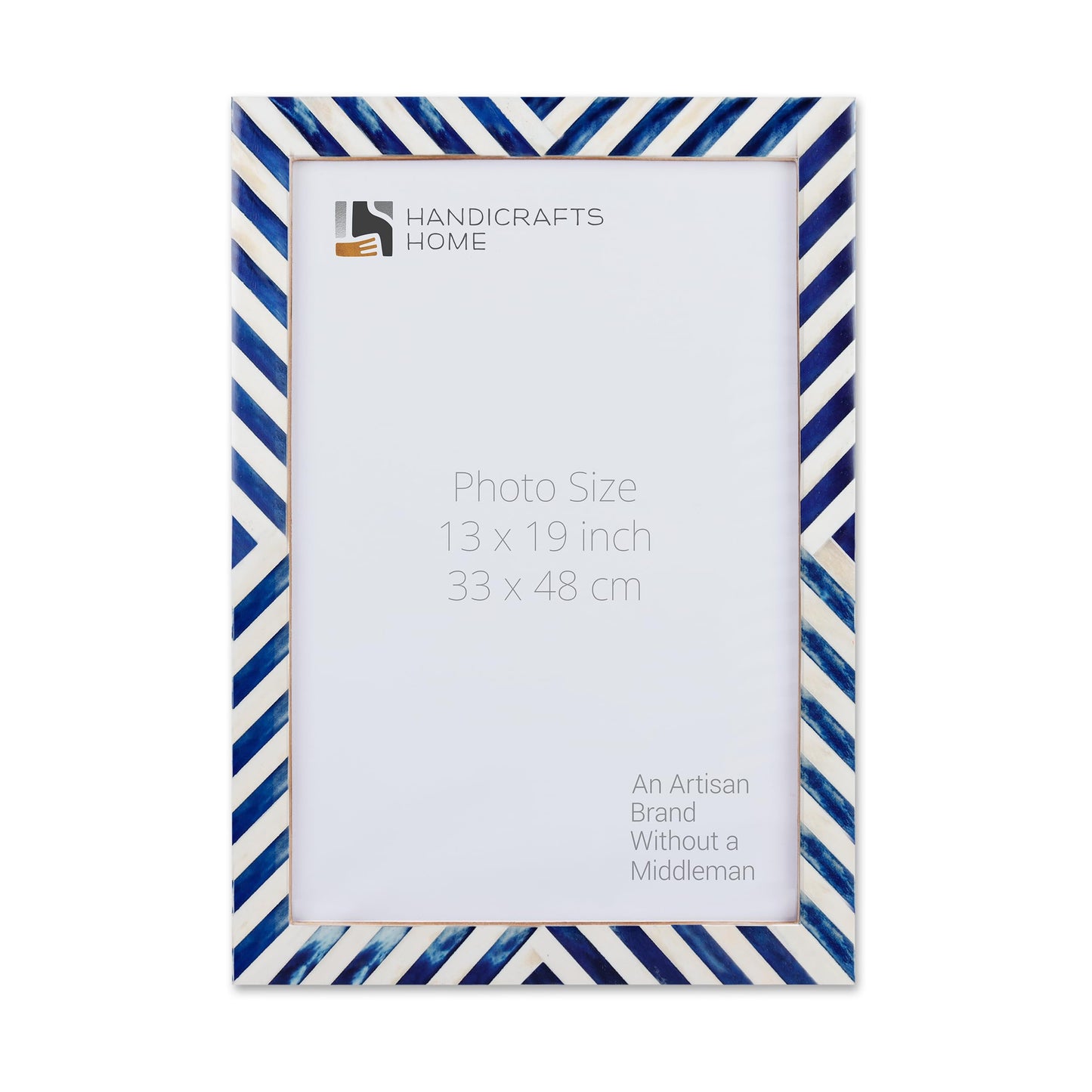 Poster Frames Chevron Collection Bone Inlay, Blue, 3 Sizes