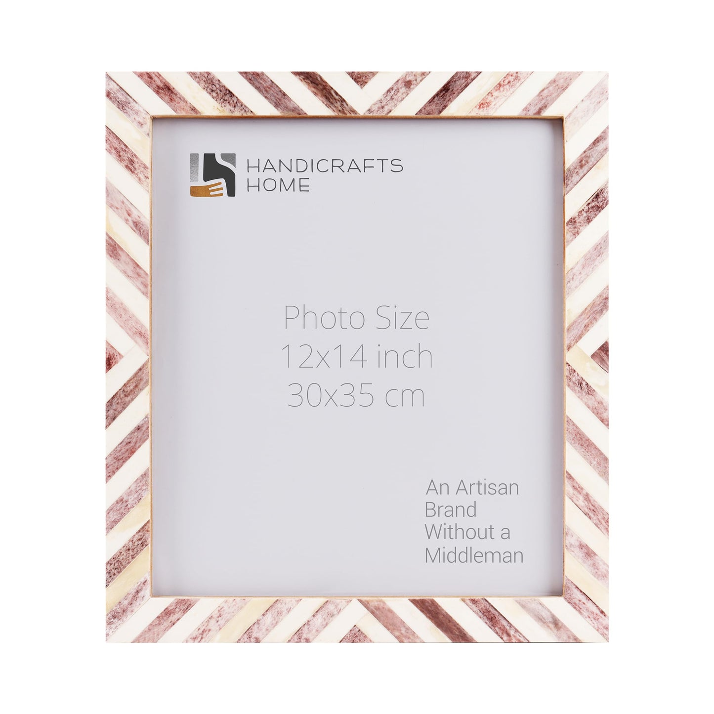Poster Frames Chevron Collection Bone Inlay, Brown, 5 Sizes