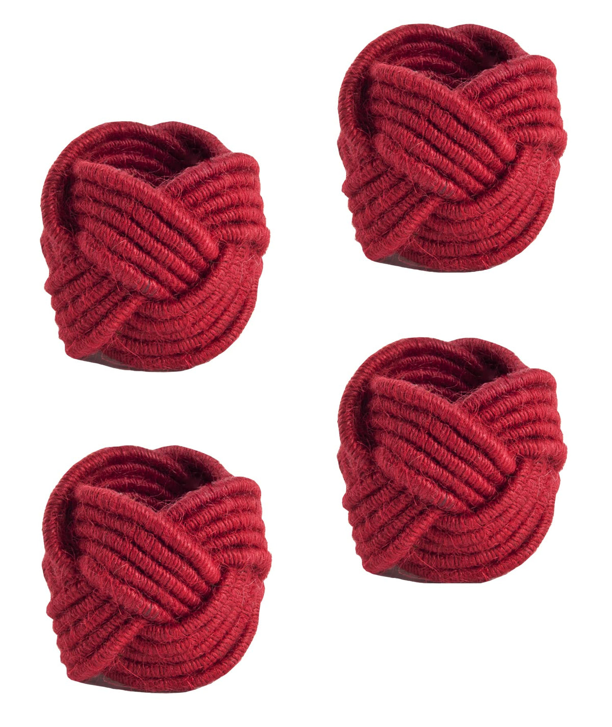 The Harbor Braided Jute Napkin Rings — Set of 4