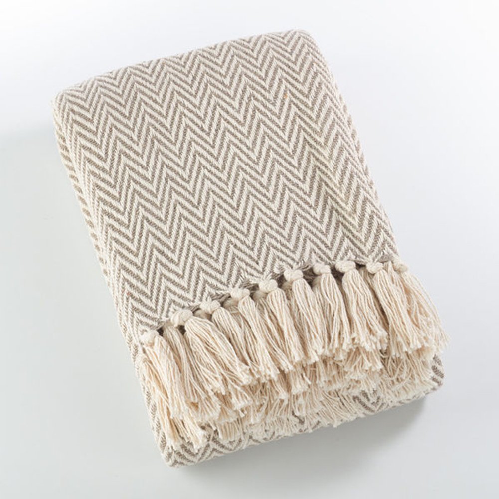 The Willowbrook Chevron Cotton Throw Blanket