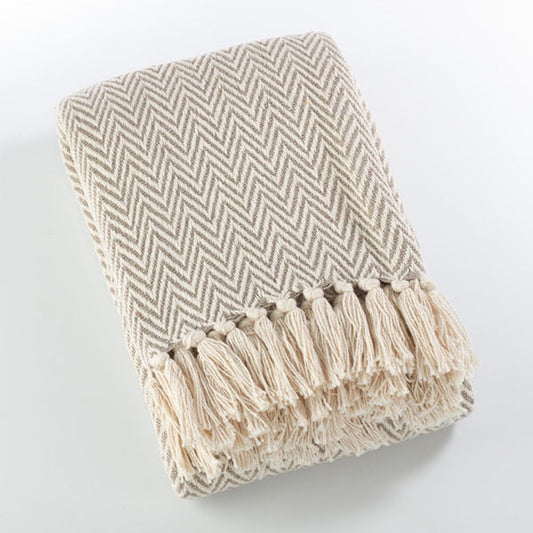 The Willowbrook Chevron Cotton Throw Blanket