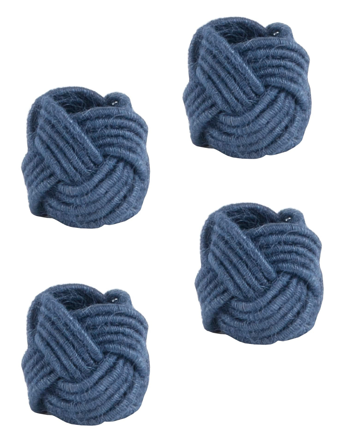 The Harbor Braided Jute Napkin Rings — Set of 4