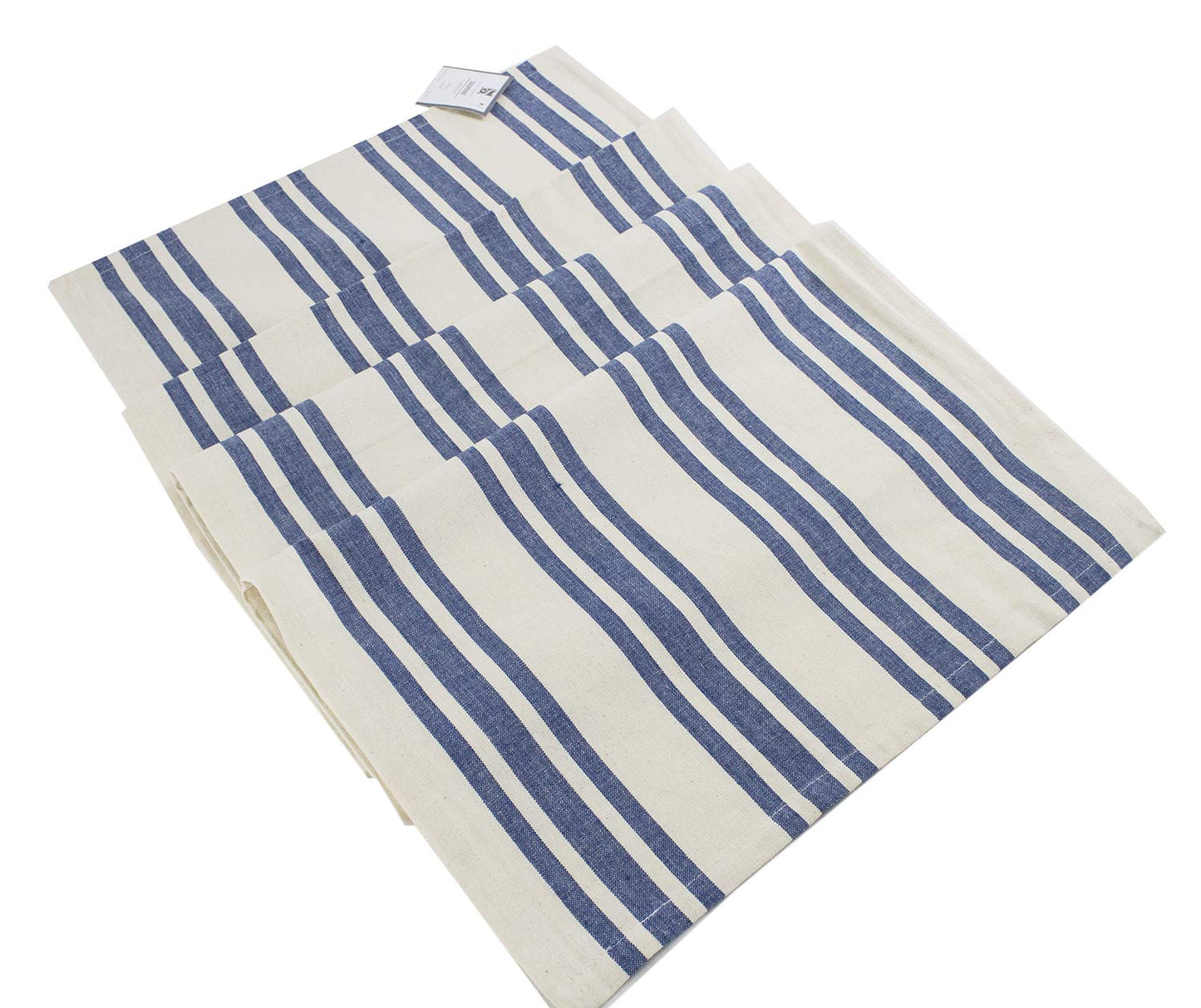 The Dauphine French Blue Striped Cotton Table Runner