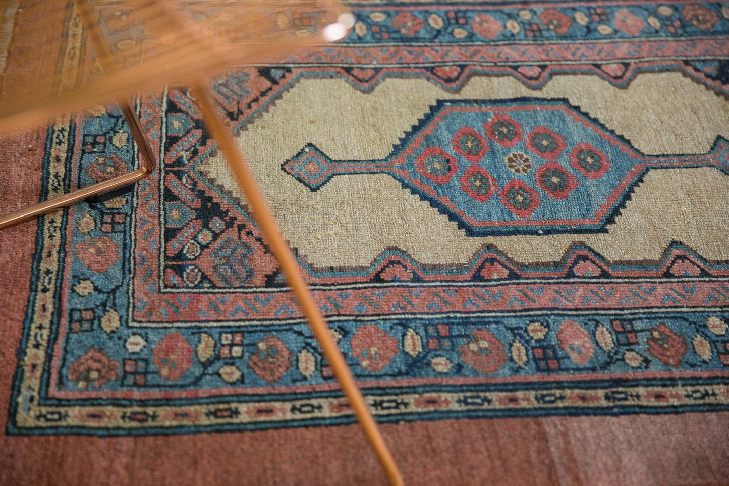 3x4 Antique Camel Hair Serab Square Rug