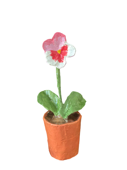 Dana Gibson Pink Pansy Pots