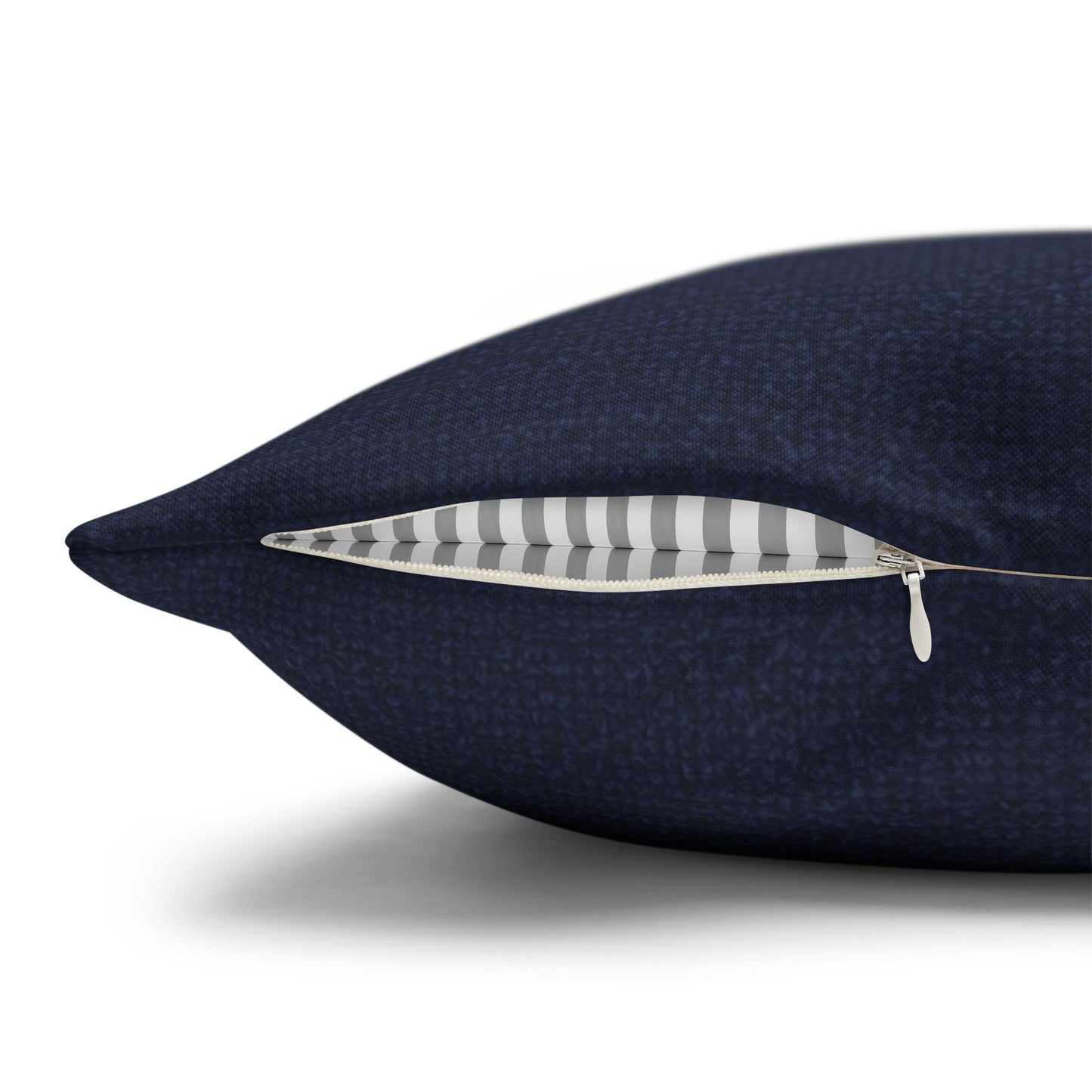 Solid Navy Square Pillowcase | Poly Canvas Throw Pillow Cover 18x18