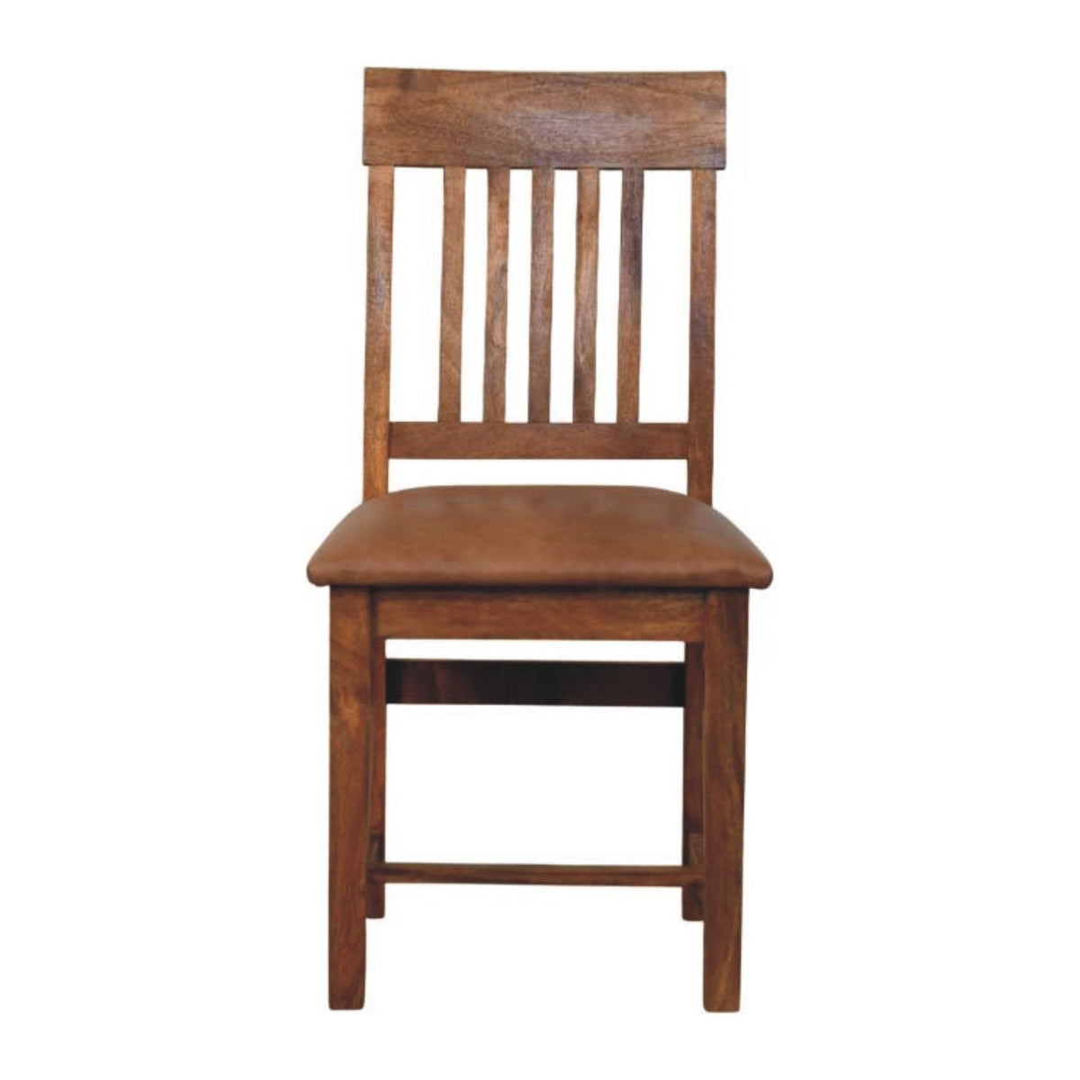 The Bridlewood Slatted Leather Dining Chair