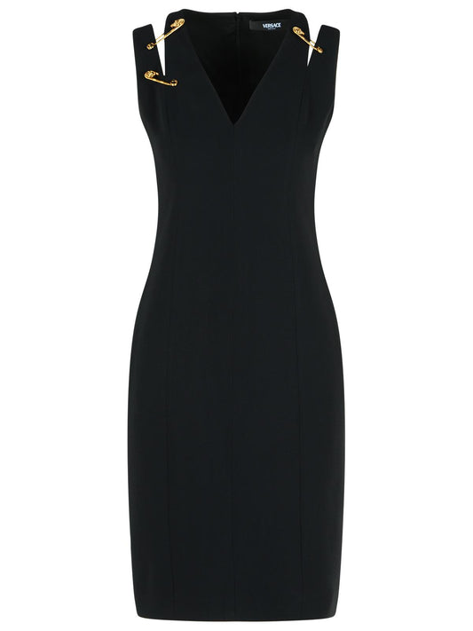 Versace Black Viscose Blend Dress Women