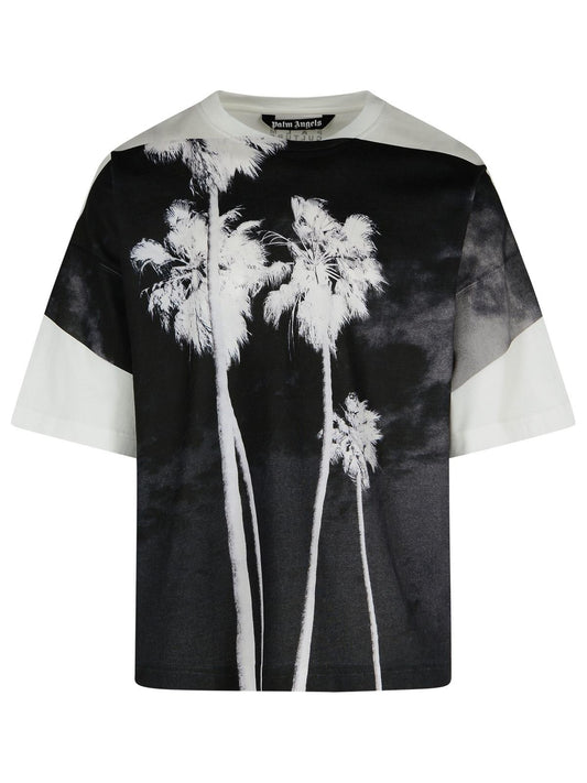 Palm Angels 'Dec. Palm Culture' White Cotton T-Shirt Men