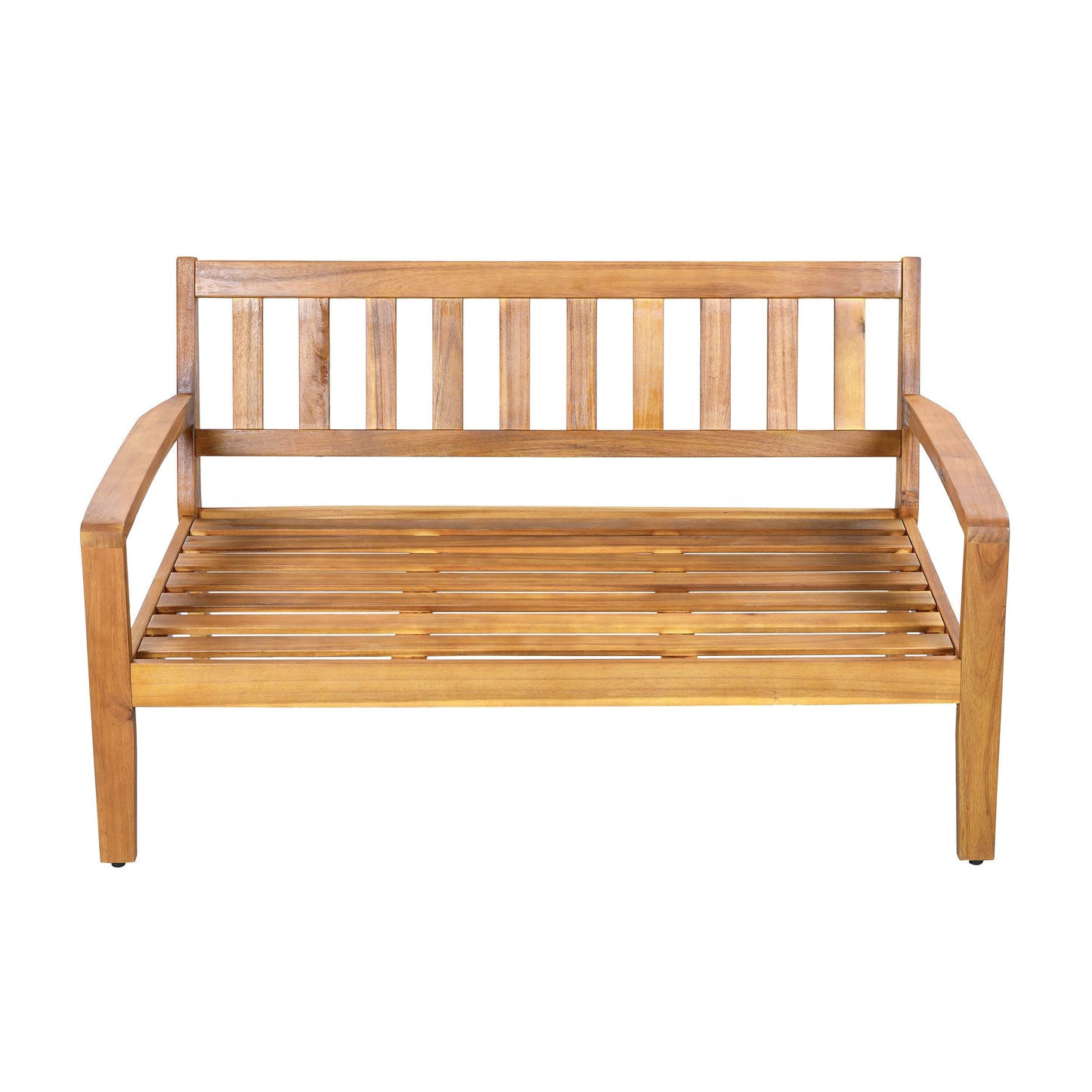 Outdoor Patio Set Modern Teak Acacia Wood with Beige Cushions