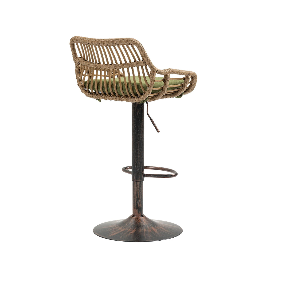 The Harbor Bar Adjustable Linen Swivel Stools — Set of 2