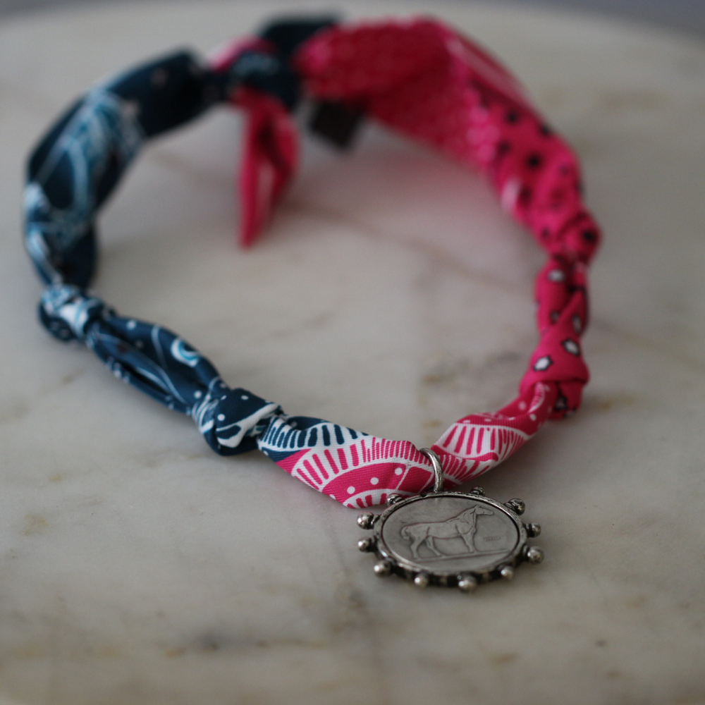 Rodeo Scarf Necklace - Horse Pendant Charm