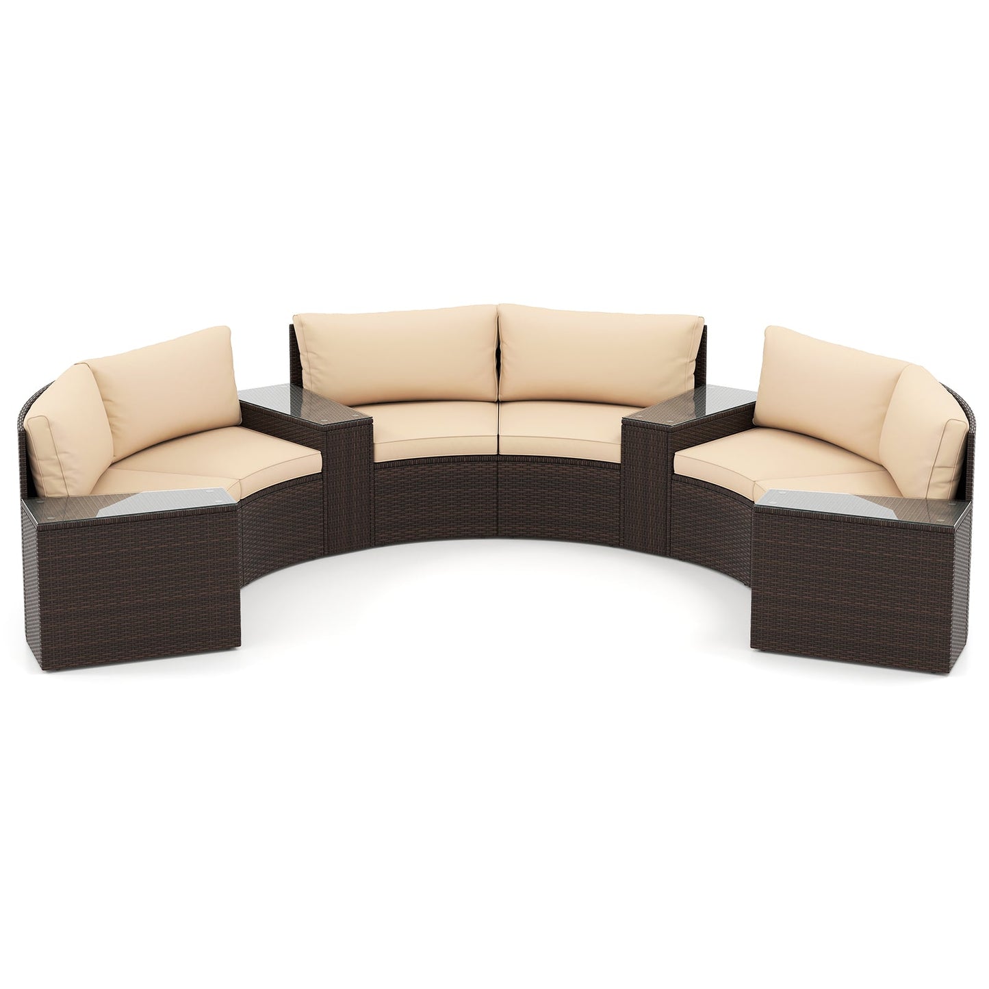 Luxury Outdoor Retreat Half-Moon Sofa Collection