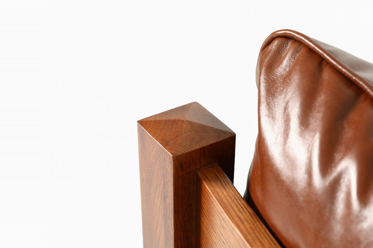 The Russet Mission Oak & Leather Armchair