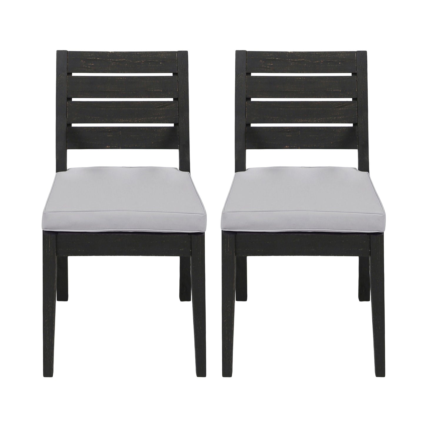 Outdoor Armless Dining Chair With Cushions