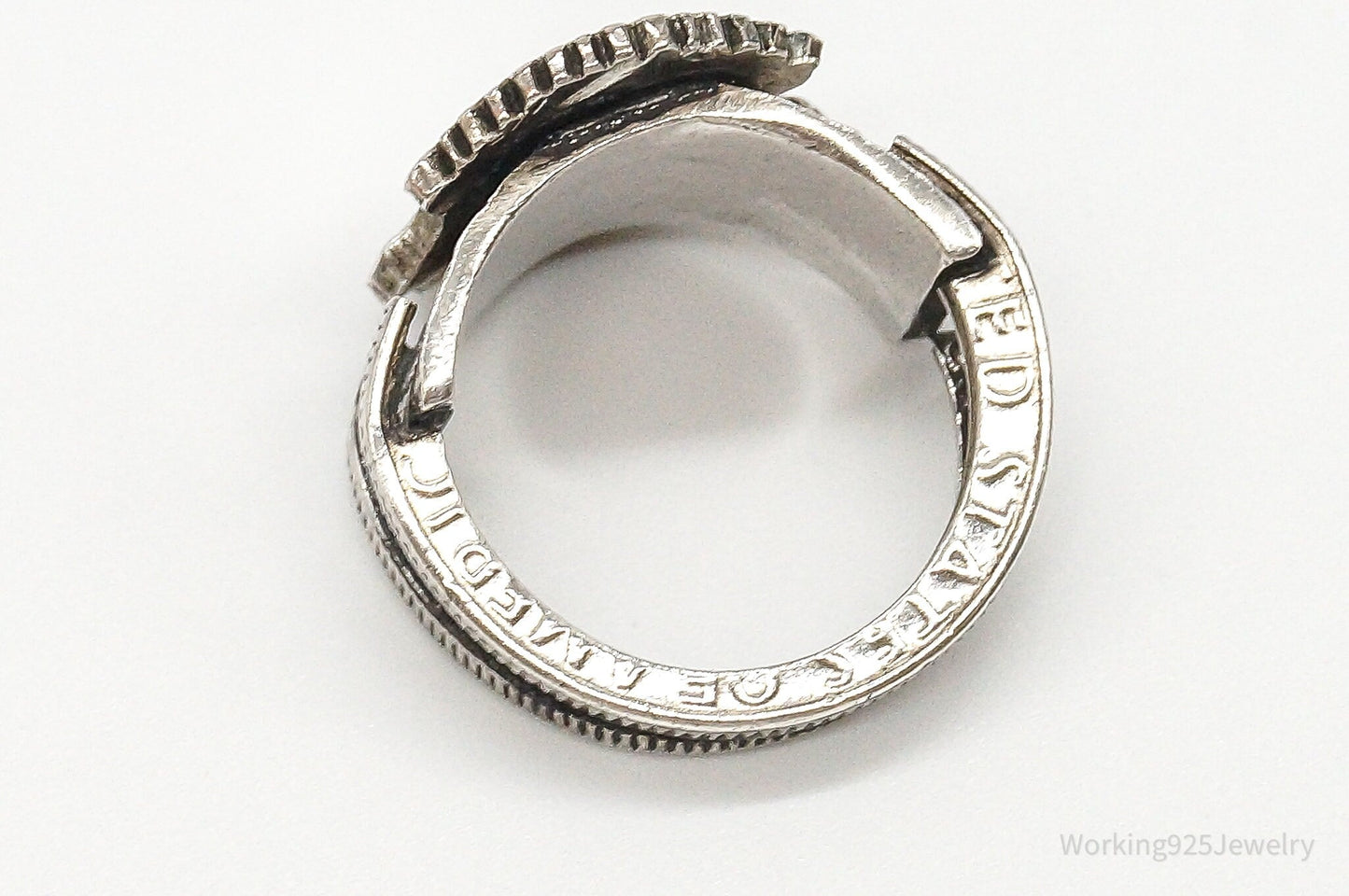 Vintage US Eagle Coin Ring - Size 9