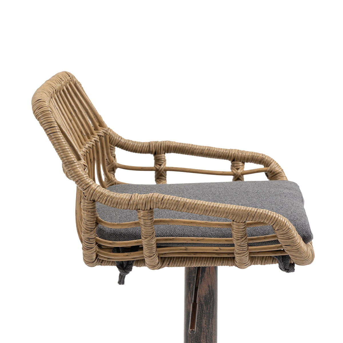 The Harbor Bar Adjustable Linen Swivel Stools — Set of 2