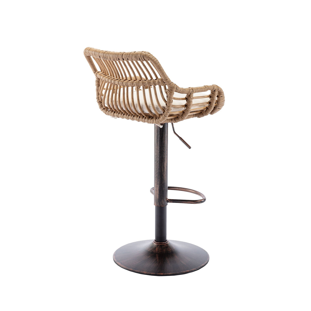 The Harbor Bar Adjustable Linen Swivel Stools — Set of 2