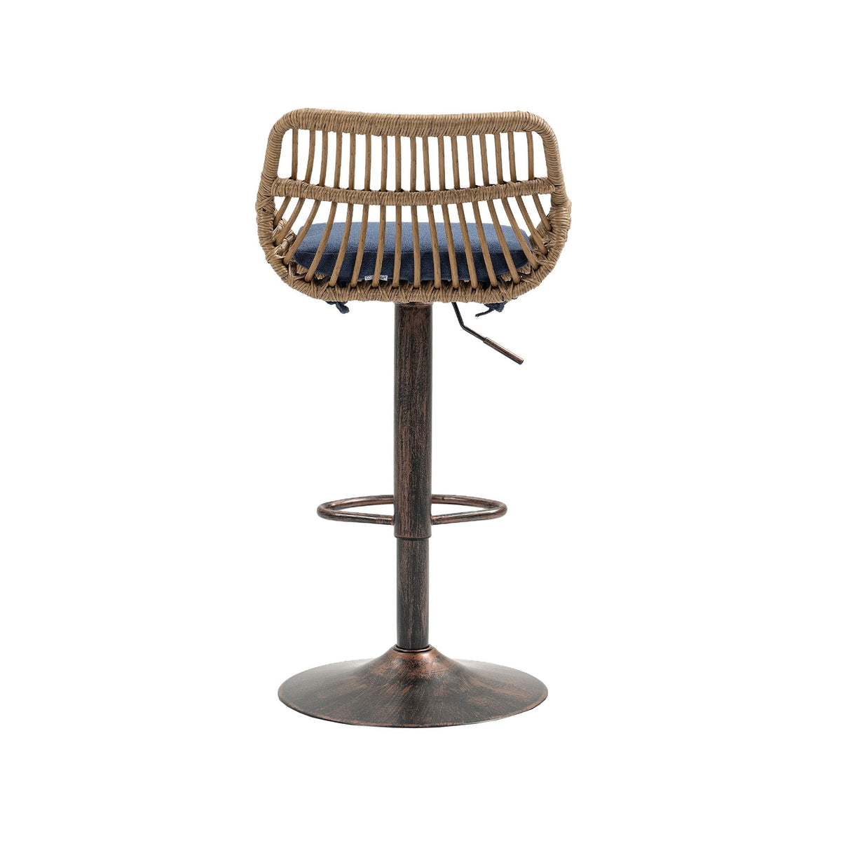 The Harbor Bar Adjustable Linen Swivel Stools — Set of 2