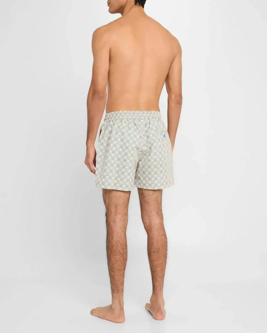 Sport Angora Trelica Print Swim Shorts