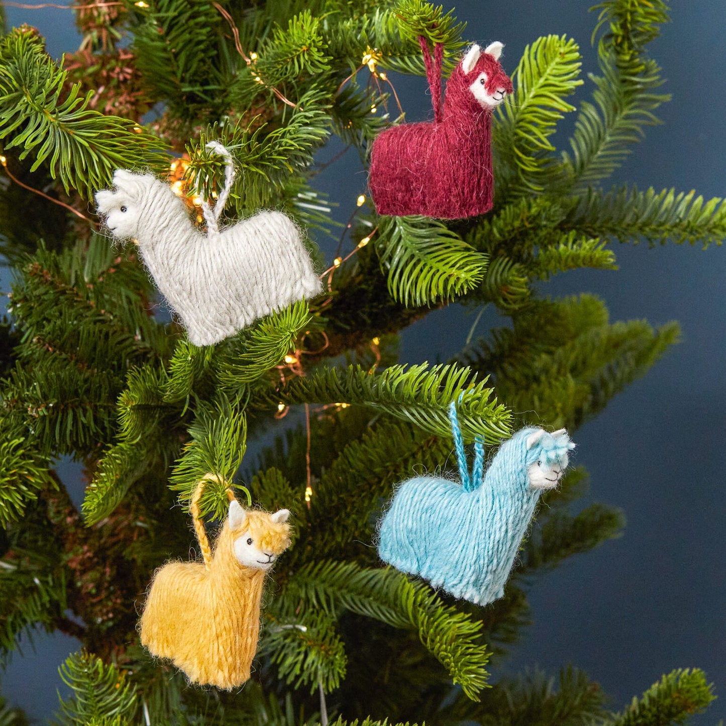 The Alpaca Crew Ornament, Set of 4