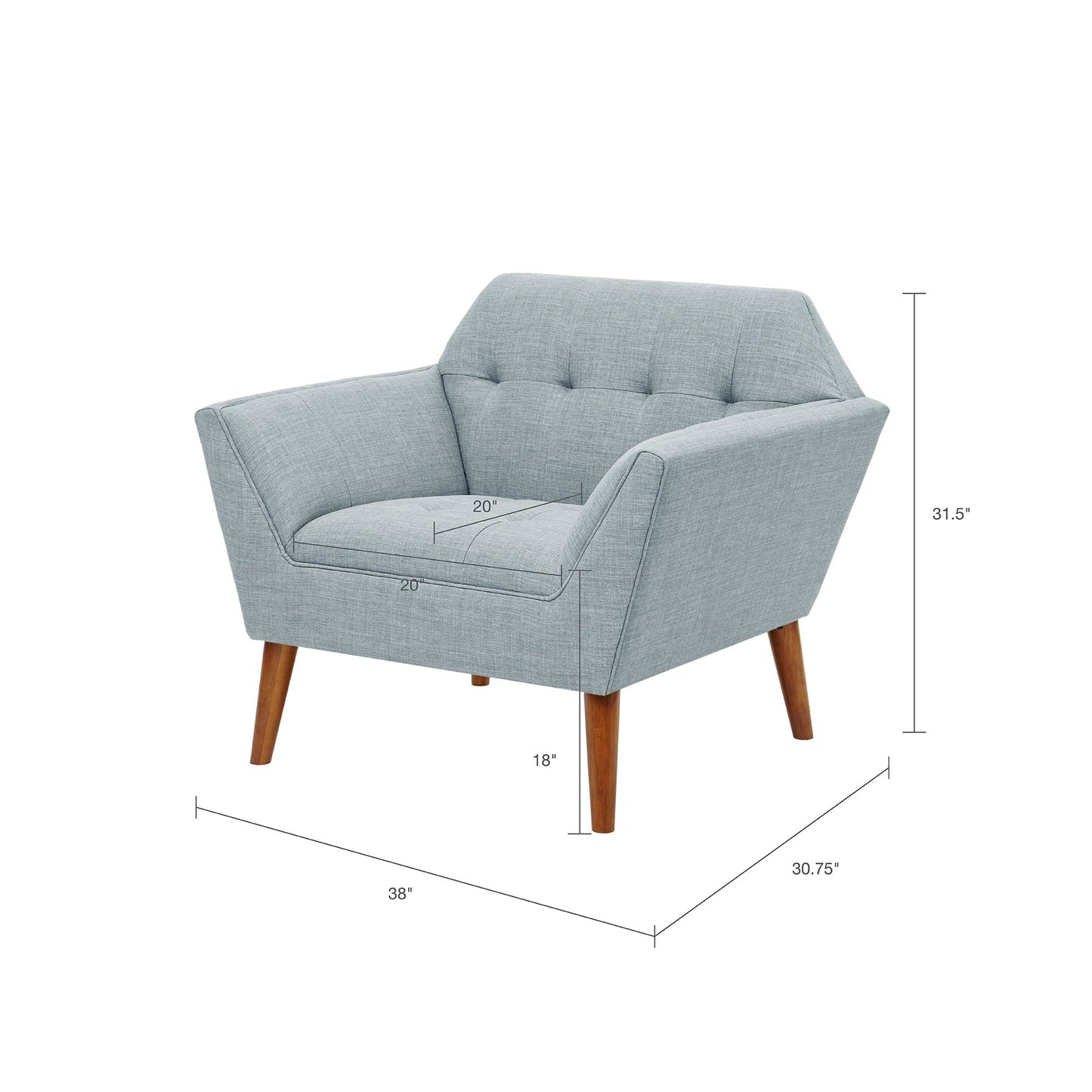 ***Modern Lounge Chair With Button Tufting