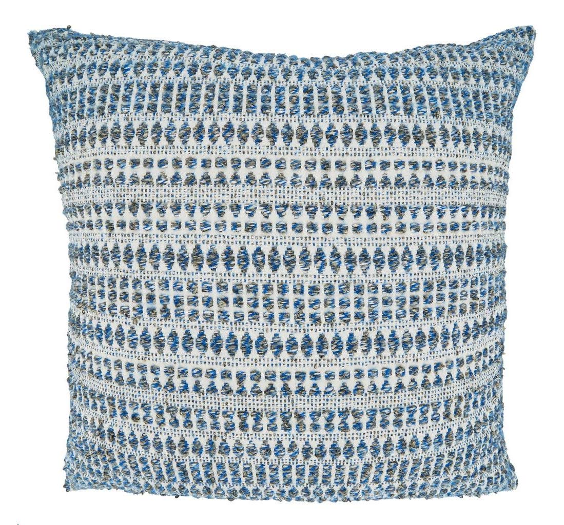 The Harbor Line Woven Pillow — Blue