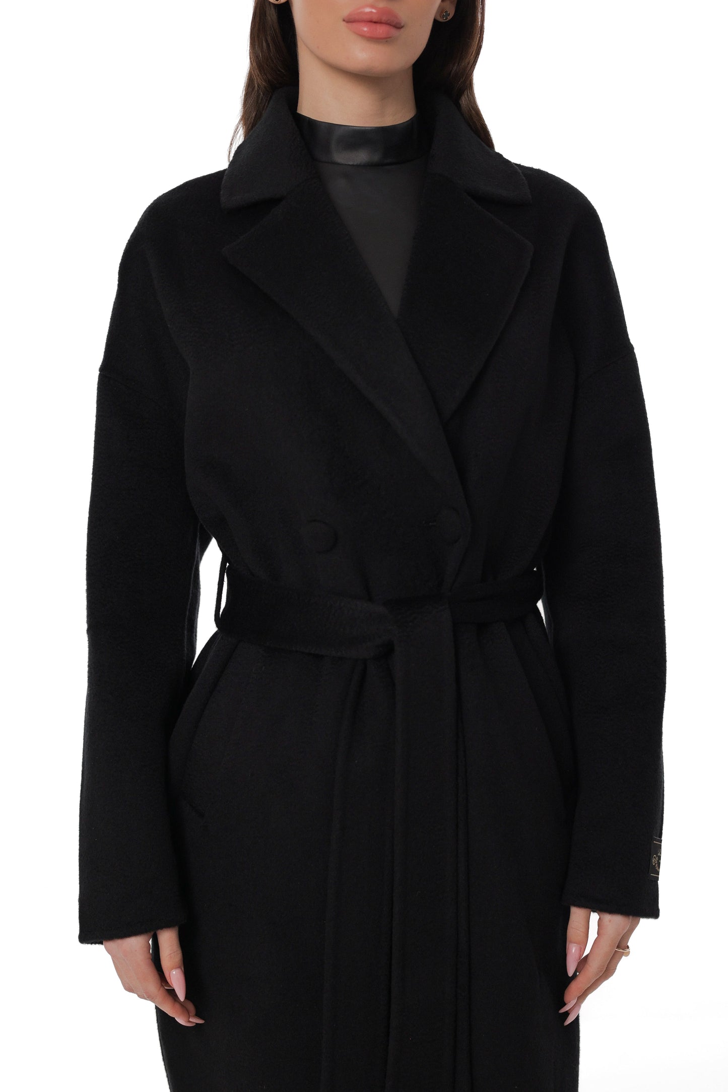 Noir Cashmere Blend Overcoat