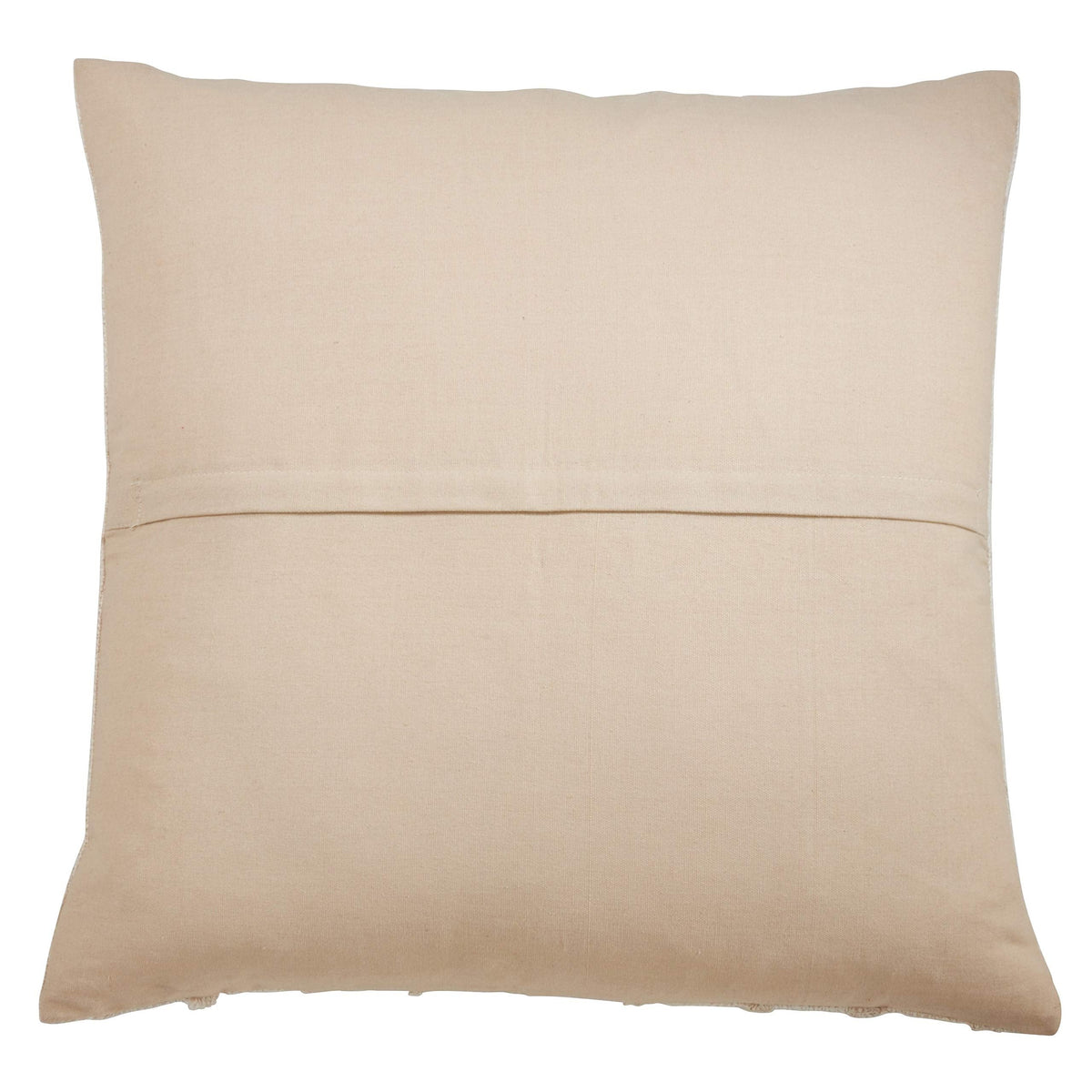 The Cottage Stripe Fringed Cotton Pillow — Ivory