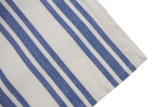 The Dauphine French Blue Striped Cotton Table Runner
