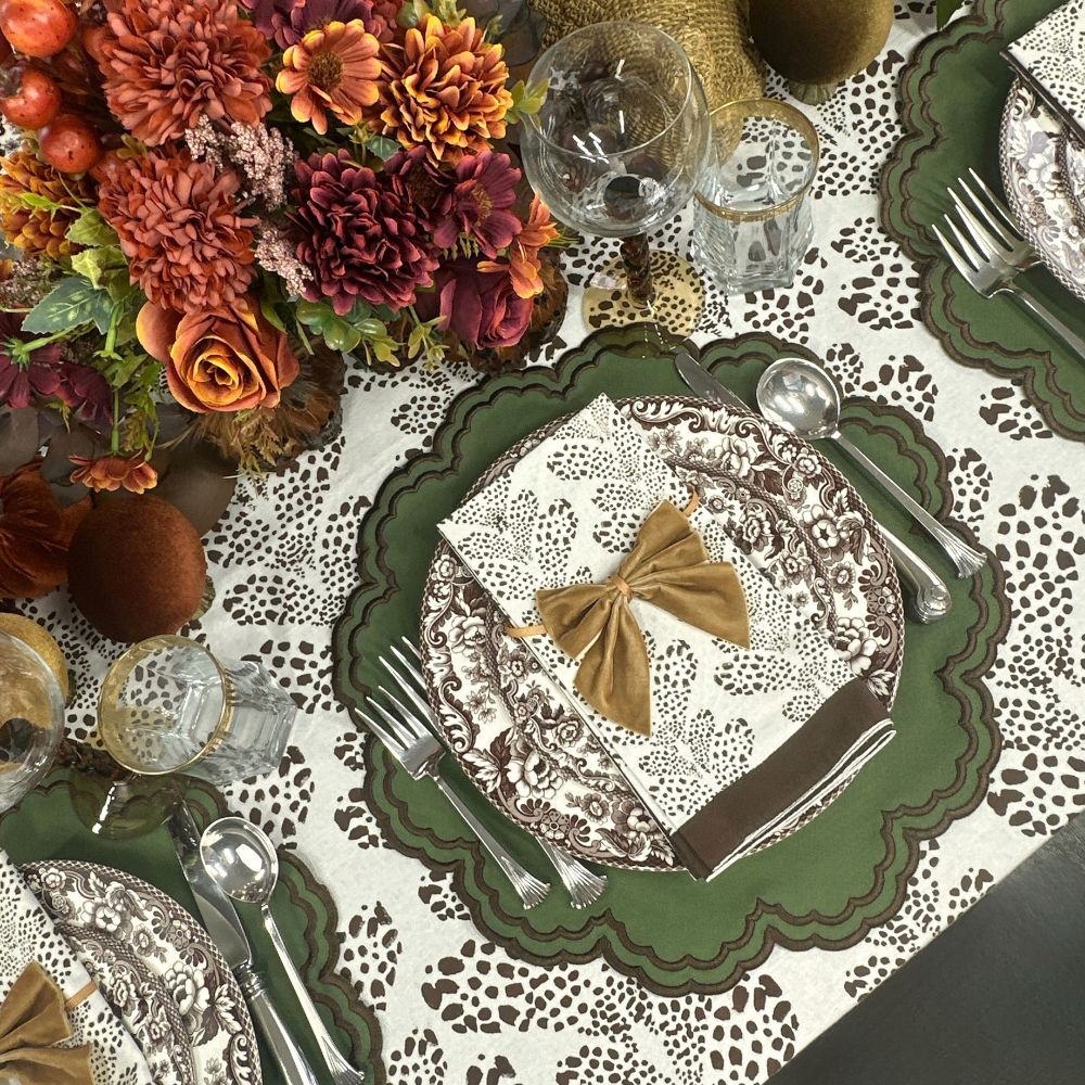 The Bettina Placemat - Fern and Cocoa (Set of 4)