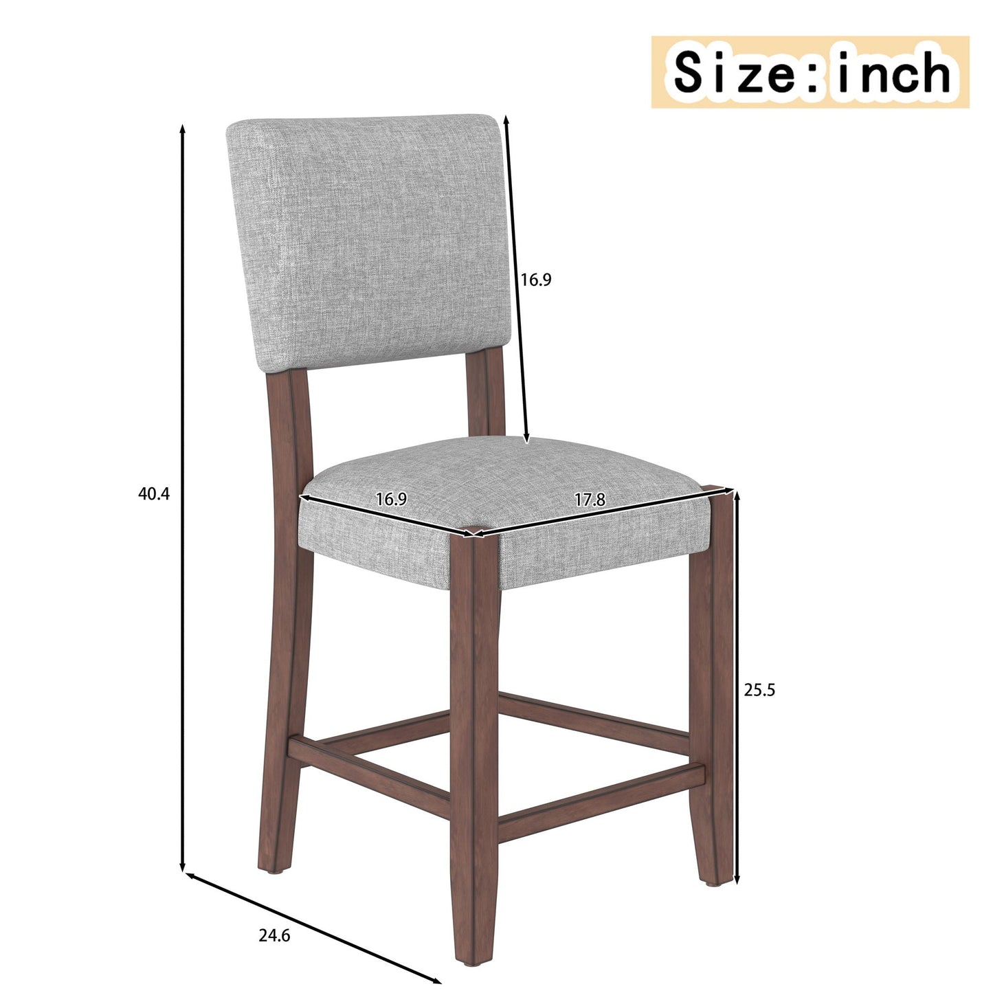 Mid Century Modern Bar Stools, Upholstered Counter Chairs