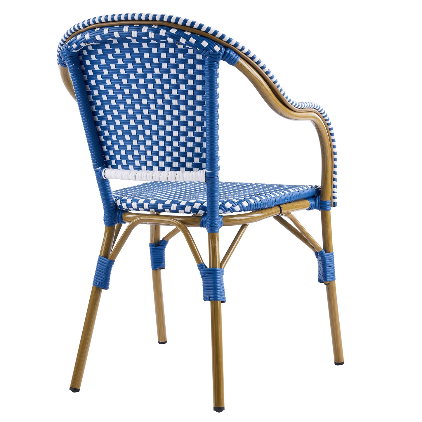 Outdoor Bistro Chairs, Patio Dining Chairs with Aluminum Frame, Weather