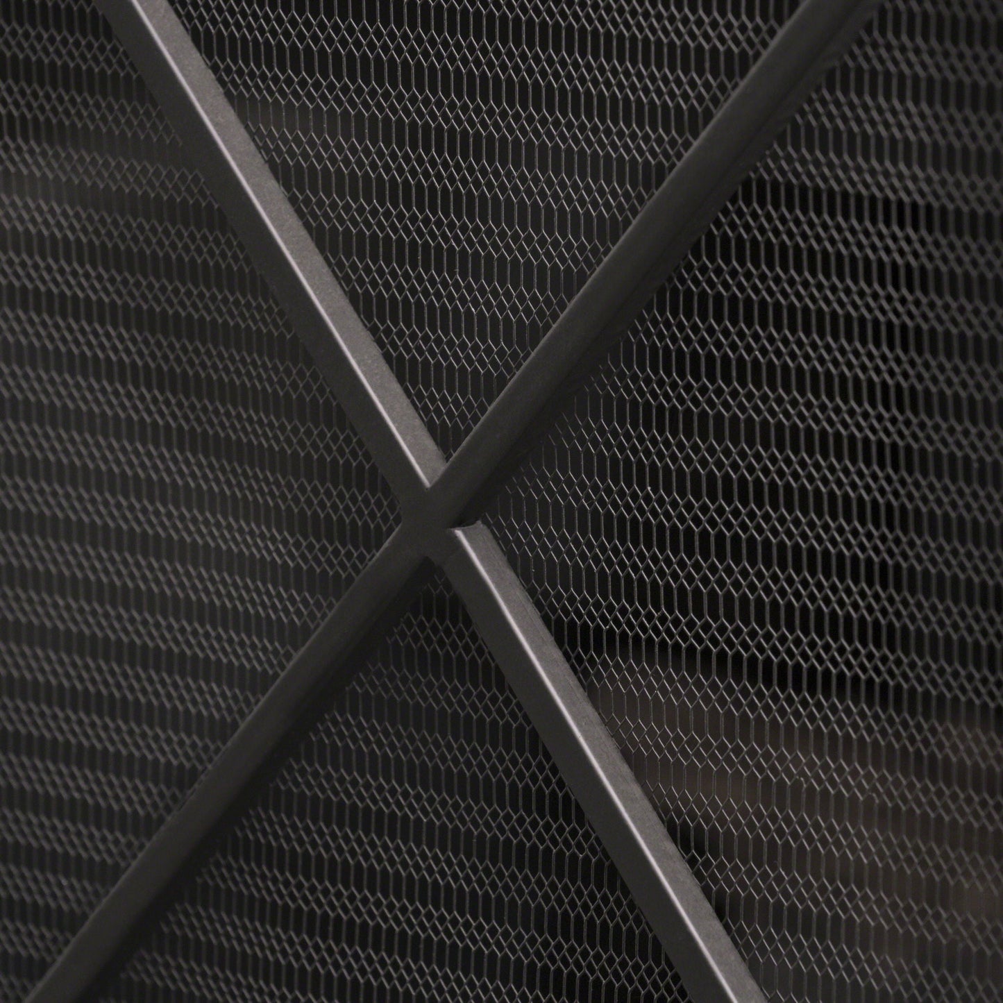 Minimalist Single Panel Iron Fireplace Screen With Diamond Design