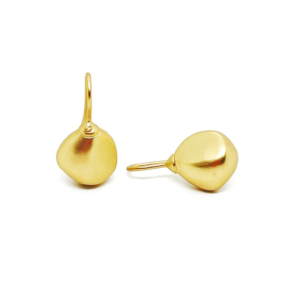Pebble Bead Earrings (Gold or Silver)